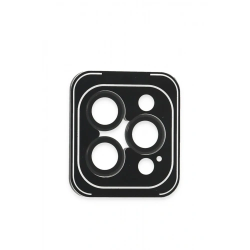 Mey İthalat®  iPhone 16 Pro Max PVD Metal Kamera Lens - Siyah