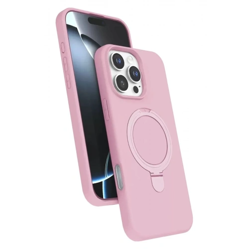 Mey İthalat®   iPhone 16 Pro Max Regal Magsafe Standlı Kapak - Açık Pembe