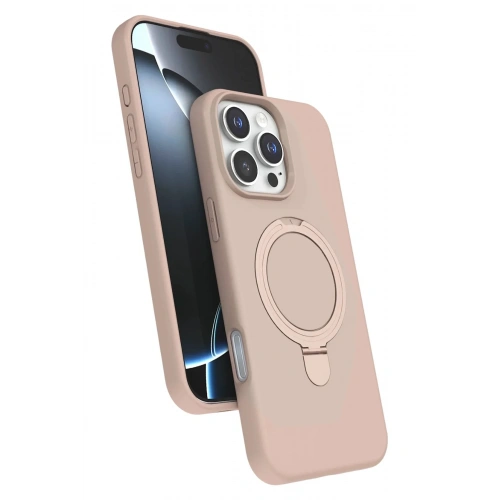 Mey İthalat®   iPhone 16 Pro Max Regal Magsafe Standlı Kapak - Çöl Titanyum