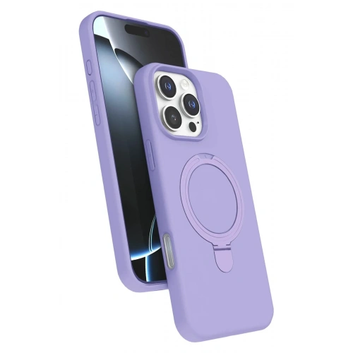 Mey İthalat®   iPhone 16 Pro Max Regal Magsafe Standlı Kapak - Lila