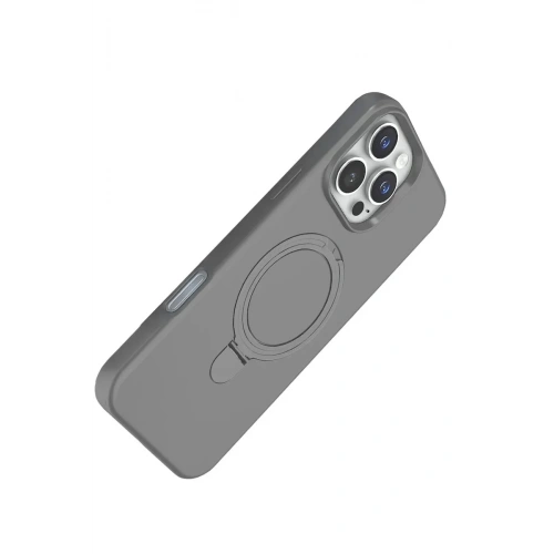 Mey İthalat®   iPhone 16 Pro Max Regal Magsafe Standlı Kapak - Titan Gri