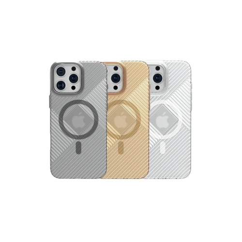 Mey İthalat®  iPhone 16 Pro Max Stella PC Sert Magsafe Kılıf - Siyah