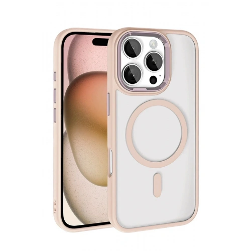 Mey İthalat®   iPhone 16 Pro Max Terea Magsafe Kapak - Pembe