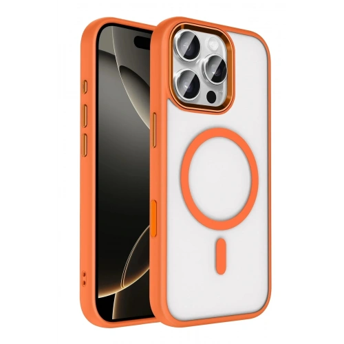 Mey İthalat®   iPhone 16 Pro Max Terea Magsafe Kapak - Turuncu