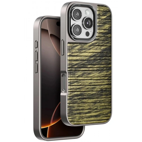 Mey İthalat®  iPhone 16 Pro Max Wave Kapak - Koyu Kahve