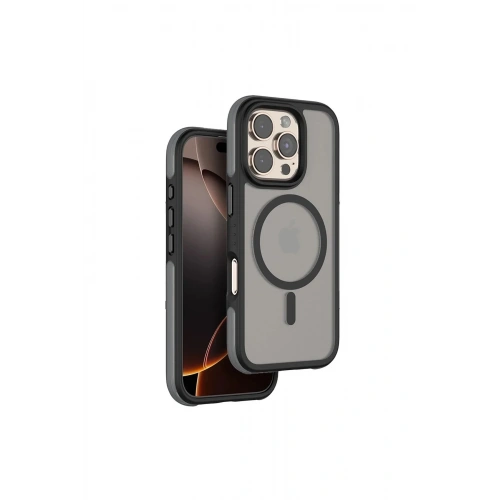 Mey İthalat®  iPhone 16 Pro Orbit Magsafe Kapak - Siyah