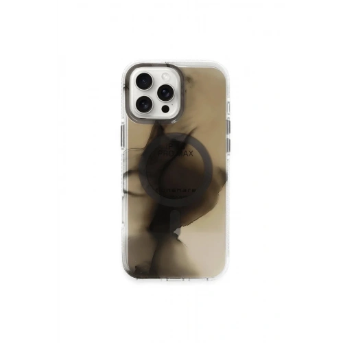 Mey İthalat®  iPhone 16 Pro Phantom Magsafe Kapak - Siyah