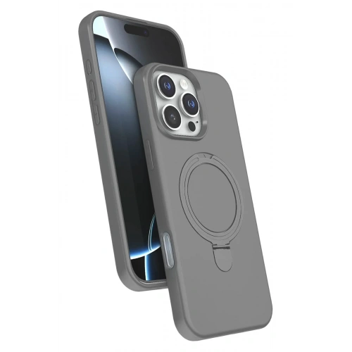 Mey İthalat®   iPhone 16 Pro Regal Magsafe Standlı Kapak - Titan Gri