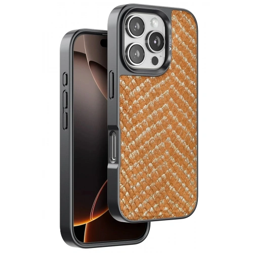 Mey İthalat®  iPhone 16 Pro Viper Kapak - Kahverengi