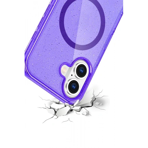 Mey İthalat®   iPhone 16 Star Magsafe Kapak - Mor