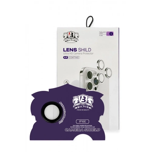 Mey İthalat®  iPhone 16E Bilvis Titan Kamera Lens - Siyah