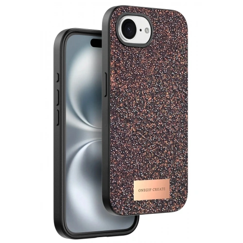 Mey İthalat®   iPhone 16E Bright Simli Kapak - Derin Mor