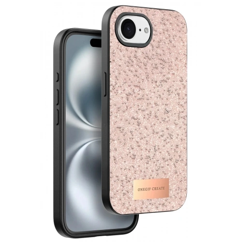 Mey İthalat®   iPhone 16E Bright Simli Kapak - Pembe