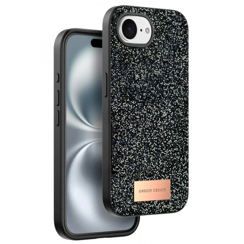 Mey İthalat®   iPhone 16E Bright Simli Kapak - Siyah