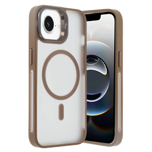 Mey İthalat®  iPhone 16E Flet Lens Magsafe Kapak - Gold