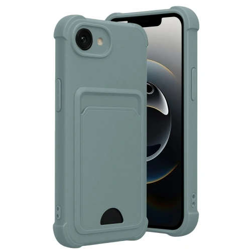 Mey İthalat®   iPhone 16E Kelvin Kartvizitli Silikon - Açık Yeşil