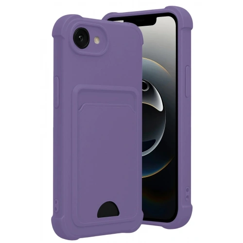 Mey İthalat®   iPhone 16E Kelvin Kartvizitli Silikon - Lila