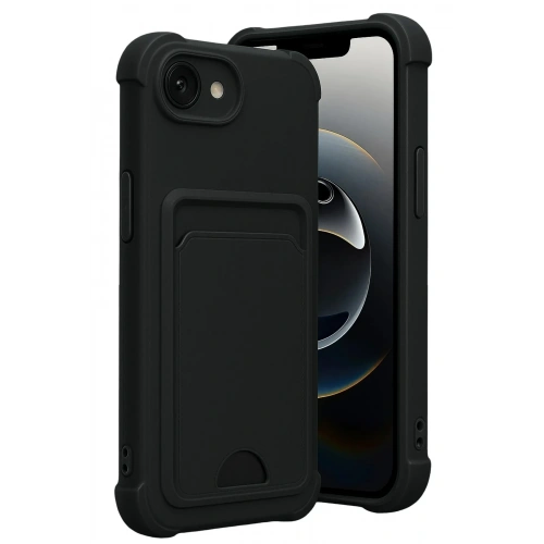Mey İthalat®   iPhone 16E Kelvin Kartvizitli Silikon - Siyah