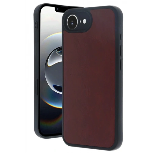 Mey İthalat®  iPhone 16E Kılıf Aras Deri Kapak - Bordo