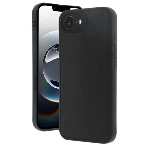 Mey İthalat®  iPhone 16E Kılıf Aras Deri Kapak - Siyah