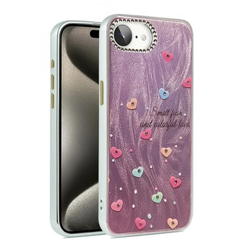 Mey İthalat®  iPhone 16E Kılıf Blade Aynalı Desenli Kapak - Desen 8