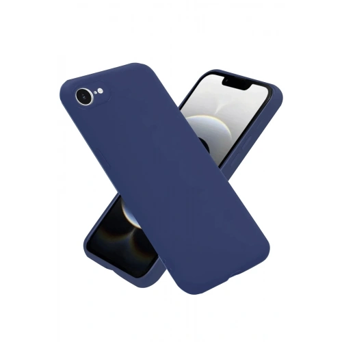 Mey İthalat®  iPhone 16E Kılıf First Silikon - Lacivert