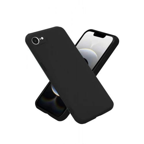 Mey İthalat®  iPhone 16E Kılıf First Silikon - Siyah