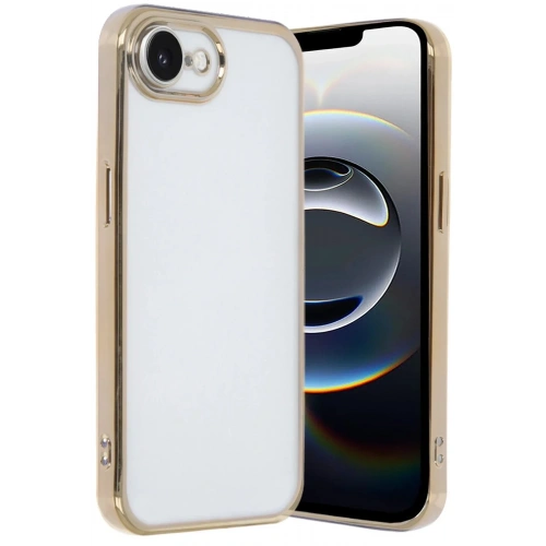 Mey İthalat®  iPhone 16E Kılıf  Lensli Silikon - Gold