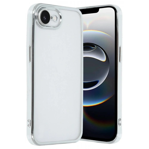 Mey İthalat®  iPhone 16E Kılıf  Lensli Silikon - Gümüş