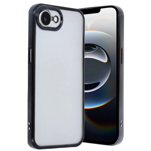 Mey İthalat®  iPhone 16E Kılıf  Lensli Silikon - Siyah