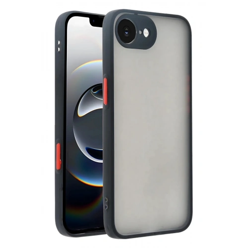 Mey İthalat®  iPhone 16E Kılıf Montreal Silikon Kapak - Siyah