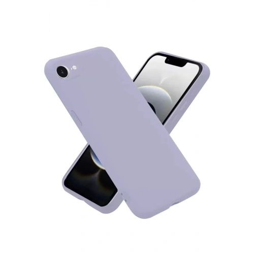 Mey İthalat®   iPhone 16E Kılıf Nano içi Kadife Silikon - Lila