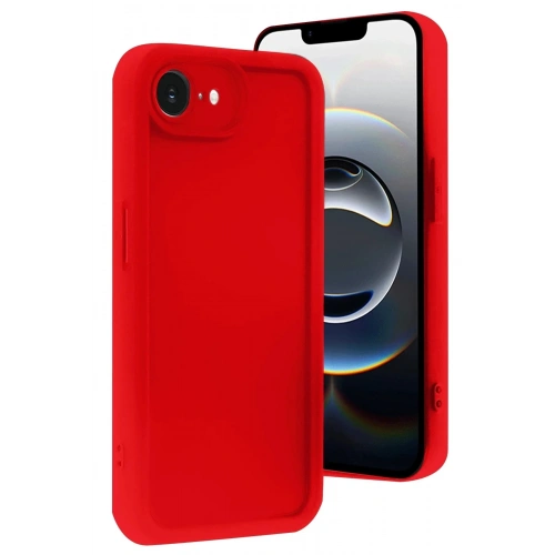 Mey İthalat®  iPhone 16E Kılıf Viera Silikon - Kırmızı