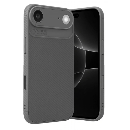 Mey İthalat®   iPhone 17 Air Auto Focus Karbon Kapak - Gri