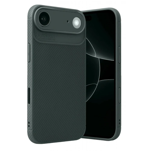 Mey İthalat®   iPhone 17 Air Auto Focus Karbon Kapak - Koyu Yeşil