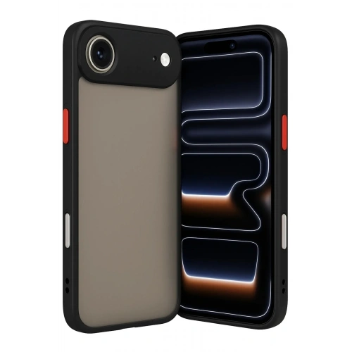 Mey İthalat®  iPhone 17 Air Kılıf Montreal Silikon Kapak - Siyah
