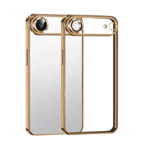Mey İthalat®   iPhone 17 Air  Lensli Silikon - Çöl Titanyum