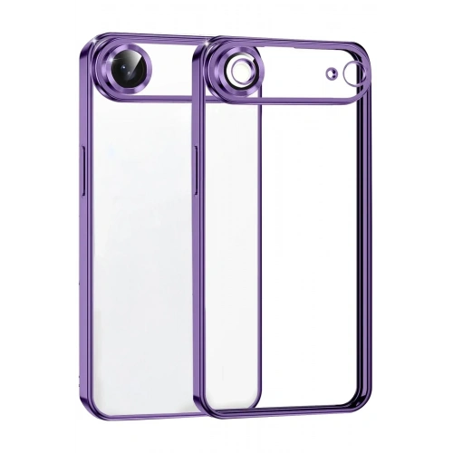 Mey İthalat®   iPhone 17 Air  Lensli Silikon - Mor