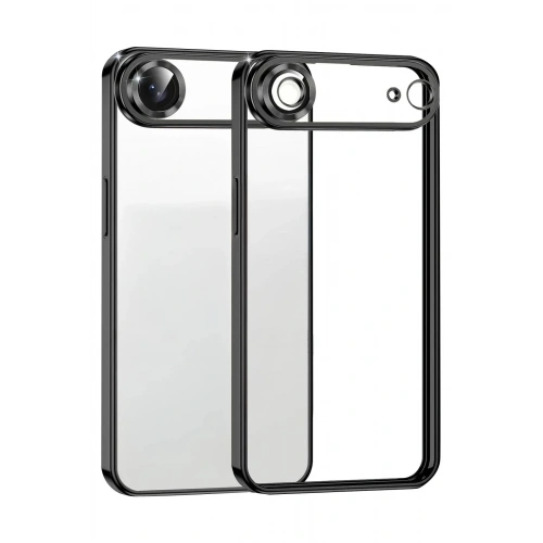 Mey İthalat®   iPhone 17 Air  Lensli Silikon - Siyah