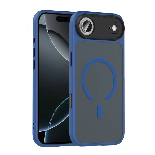 Mey İthalat®   iPhone 17 Air Megane Magsafe Kapak - Lacivert