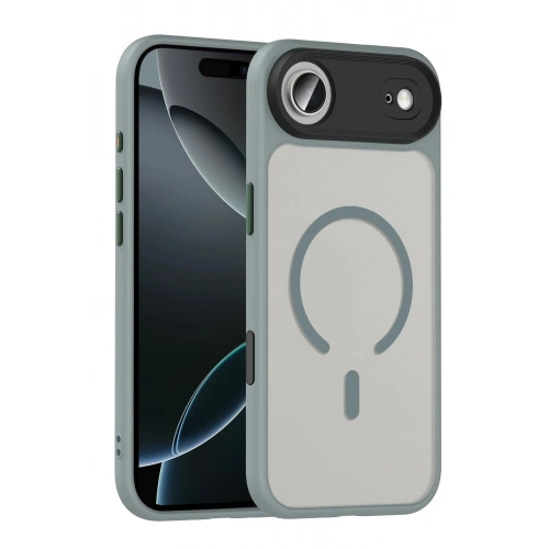 Mey İthalat®   iPhone 17 Air Megane Magsafe Kapak - Titan Gri