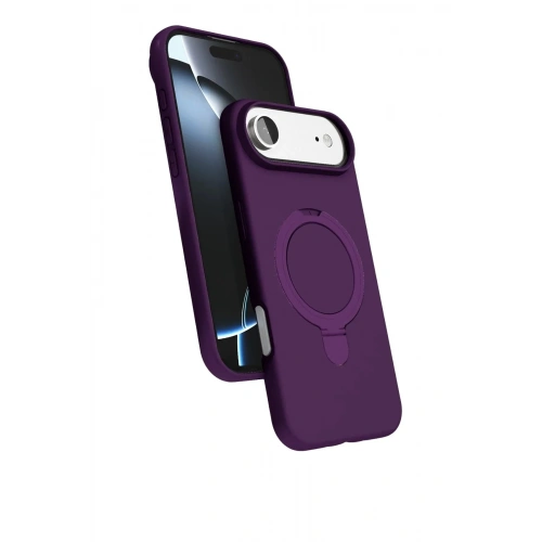 Mey İthalat®   iPhone 17 Air Regal Magsafe Standlı Kapak - Derin Mor