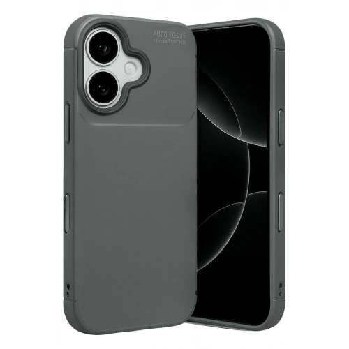 Mey İthalat®   iPhone 17 Auto Focus Karbon Kapak - Gri