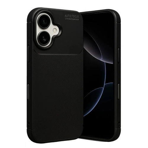 Mey İthalat®   iPhone 17 Auto Focus Karbon Kapak - Siyah