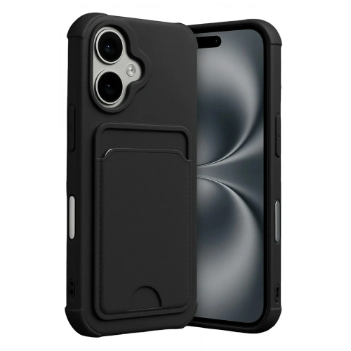 Mey İthalat®   iPhone 17 Kelvin Kartvizitli Silikon - Siyah
