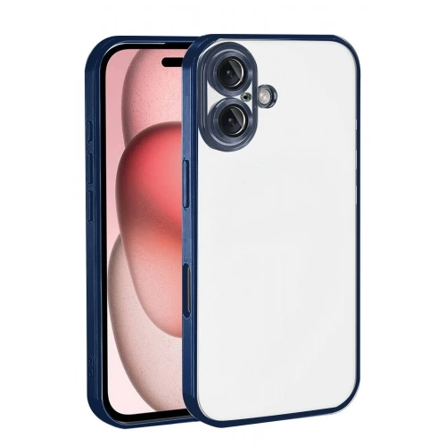 Mey İthalat®   iPhone 17  Lensli Silikon - Lacivert