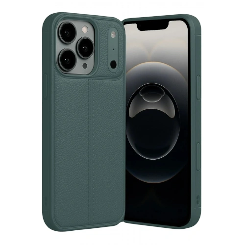 Mey İthalat®   iPhone 17 Pro Auto Focus Kapak - Koyu Yeşil