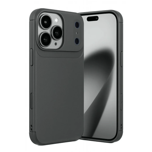 Mey İthalat®   iPhone 17 Pro Auto Focus Karbon Kapak - Gri