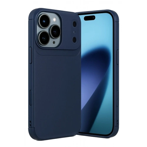 Mey İthalat®   iPhone 17 Pro Auto Focus Karbon Kapak - Lacivert