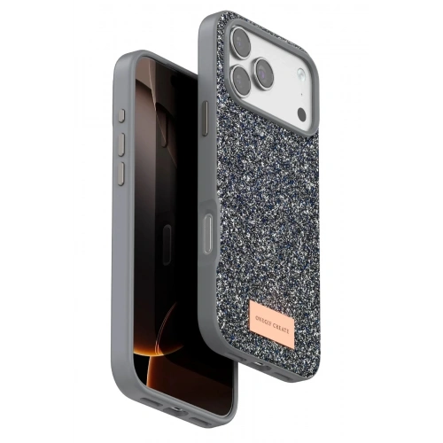 Mey İthalat®   iPhone 17 Pro Bright Simli Kapak - Gümüş